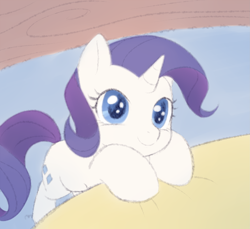 Size: 2461x2253 | Tagged: artist needed, source needed, safe, rarity, pony, unicorn, g4, cute, female, filly, filly rarity, high res, raribetes, solo, younger