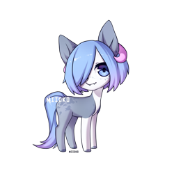 Size: 1500x1500 | Tagged: safe, artist:miioko, oc, oc only, earth pony, pony, base used, hair over one eye, simple background, smiling, solo, transparent background