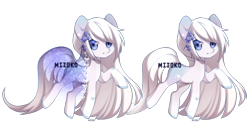 Size: 2710x1358 | Tagged: safe, artist:miioko, oc, oc only, earth pony, pony, duo, female, mare, raised hoof, simple background, smiling, transparent background