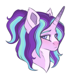 Size: 1567x1567 | Tagged: safe, artist:venommocity, starlight glimmer, pony, g4, bust, portrait, simple background, solo, transparent background