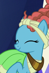 Size: 724x1080 | Tagged: safe, screencap, meadowbrook, earth pony, pony, g4, season 7, shadow play, cropped, cute, eyes closed, female, mare, meadowcute, smiling, solo