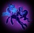 Size: 1966x1932 | Tagged: safe, artist:immunefox, princess luna, tantabus, alicorn, pony, do princesses dream of magic sheep, g4, crying, digital art, fanart, floating, procreate app, sad, simple background, solo