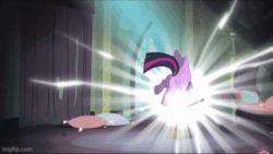 Size: 500x282 | Tagged: safe, edit, edited screencap, screencap, spike, twilight sparkle, alicorn, dragon, pony, g4, power ponies (episode), animated, comic book, cute, duo, faic, female, gif, gritted teeth, imgflip, male, mare, perfect loop, portal, portal book, pulling, solo focus, twiabetes, twilight sparkle (alicorn)