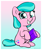 Size: 1060x1276 | Tagged: safe, artist:heretichesh, aquamarine, earth pony, pony, g4, female, filly, gem, grin, smiling, solo