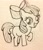 Size: 883x1024 | Tagged: safe, artist:おーりん, apple bloom, earth pony, pony, g4, female, filly, solo, traditional art