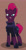 Size: 1024x1997 | Tagged: safe, artist:banquo0, tempest shadow, pony, unicorn, g4, angry, armor, broken horn, brown background, cyclone shade, eye scar, frown, horn, male, open mouth, rule 63, scar, simple background, solo, yelling