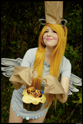 Size: 3456x5184 | Tagged: safe, artist:krazykari, derpy hooves, human, g4, clothes, cosplay, costume, irl, irl human, nightmare night costume, paper bag, paper bag wizard, photo, solo
