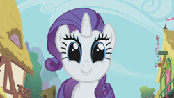 Size: 1920x1080 | Tagged: safe, screencap, rarity, pony, unicorn, g4, season 1, the ticket master, 1080p, cute, excited, female, looking at you, mare, rarara, raribetes, solo