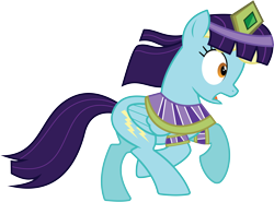 Size: 7736x5718 | Tagged: safe, artist:wissle, sassaflash, pegasus, pony, g4, luna eclipsed, absurd resolution, cleopatra, clothes, costume, female, mare, nightmare night, nightmare night costume, open mouth, running, scared, simple background, solo, transparent background, vector, wig