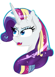 Size: 1836x2564 | Tagged: safe, artist:herusann, rarity, pony, unicorn, g4, ear fluff, eyelashes, female, mare, open mouth, rainbow power, simple background, solo, transparent background