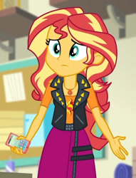Size: 1187x1553 | Tagged: safe, screencap, sunset shimmer, equestria girls, equestria girls specials, g4, my little pony equestria girls: better together, my little pony equestria girls: holidays unwrapped, o come all ye squashful, cropped, female, solo