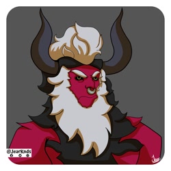 Size: 2250x2250 | Tagged: safe, artist:jearknds, lord tirek, centaur, taur, g4, bust, high res, male, simple background, solo