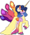 Size: 1506x1741 | Tagged: safe, artist:kurosawakuro, oc, oc only, oc:mirabilia, alicorn, hybrid, pony, base used, clothes, female, friends of infinity, interspecies offspring, kimono (clothing), magical lesbian spawn, mare, offspring, parent:princess eris, parent:twilight sparkle, simple background, solo, transparent background