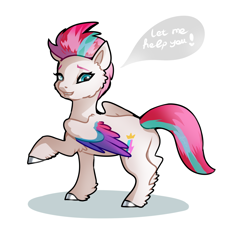 Size: 2300x2500 | Tagged: safe, artist:mylittlegodzilla, artist:whitearbalest, zipp storm, pegasus, pony, g5, my little pony: a new generation, spoiler:g5, female, high res, simple background, smiling, solo, text