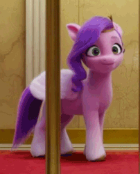 Size: 356x440 | Tagged: safe, edit, edited screencap, screencap, pipp petals, pony, g5, my little pony: a new generation, spoiler:my little pony: a new generation, 3d, animated, female, low area flashing, mare, phone, vibrating