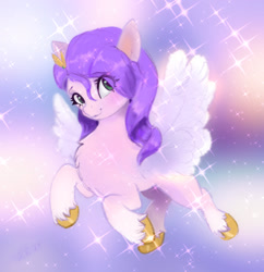 Size: 1280x1322 | Tagged: safe, artist:xbi, pipp petals, pegasus, pony, g5, my little pony: a new generation, abstract background, adorapipp, cute, female, mare, solo