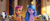 Size: 3840x1608 | Tagged: safe, screencap, izzy moonbow, sunny starscout, thunder flap, zoom zephyrwing, earth pony, pegasus, pony, unicorn, g5, my little pony: a new generation, 3d, bowing, female, guardsmare, high res, male, mare, pegasus royal guard, royal guard, stallion