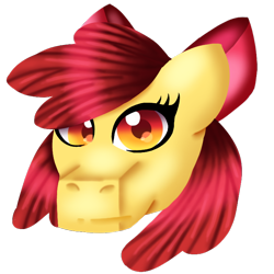 Size: 768x768 | Tagged: safe, artist:lunarfeat21, apple bloom, earth pony, pony, g4, female, filly, simple background, solo, transparent background