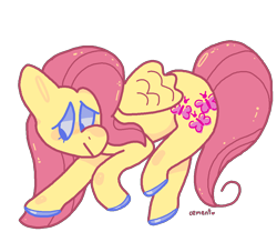 Size: 1100x1000 | Tagged: safe, artist:lynmunn, artist:mushgoo, fluttershy, pegasus, pony, g4, gentle smile, simple background, solo, transparent background