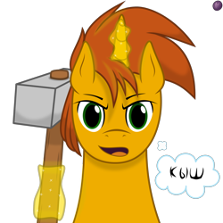 Size: 2048x2048 | Tagged: safe, artist:terminalhash, oc, oc only, oc:agent diego, pony, unicorn, cyrillic, hammer, high res, local meme, magic, russian, russian meme, simple background, solo, transparent background, vector
