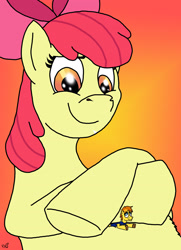 Size: 2550x3517 | Tagged: safe, artist:vanillabeam, apple bloom, oc, g4, high res, micro
