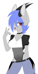 Size: 1542x3000 | Tagged: safe, artist:melodytheartpony, oc, oc:melody silver, dracony, dragon, hybrid, anthro, art challenge, clothes, cute, dressuptober, dressuptober2021, fangs, female, mesh, multiple variants, painted nails, peace sign, pose, posing for photo, smiling, solo