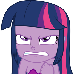 Size: 7413x7474 | Tagged: safe, artist:wissle, twilight sparkle, alicorn, equestria girls, g4, my little pony equestria girls, absurd resolution, angry, angry eyes, bare shoulders, bust, clothes, dress, fall formal outfits, female, fist, furious, gritted teeth, growling, head only, purple eyes, simple background, sleeveless, solo, strapless, transparent background, twilight ball dress, twilight sparkle (alicorn), vector