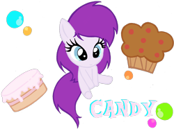 Size: 2838x2113 | Tagged: safe, artist:telasra, oc, oc only, oc:candy, earth pony, pony, cake, cupcake, earth pony oc, female, filly, food, high res, simple background, sitting, smiling, solo, transparent background