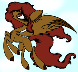 Size: 2105x1925 | Tagged: safe, artist:beamybutt, oc, oc only, pegasus, pony, colored hooves, eyelashes, female, flying, mare, pegasus oc, rearing, solo, wings
