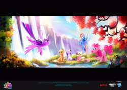 Size: 3840x2715 | Tagged: safe, artist:imalou, applejack, fluttershy, pinkie pie, rainbow dash, rarity, twilight sparkle, alicorn, earth pony, pegasus, pony, unicorn, g5, my little pony: a new generation, concept art, high res, mane six, twilight sparkle (alicorn)