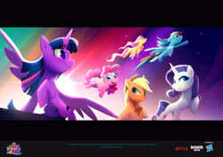 Size: 3840x2715 | Tagged: safe, artist:imalou, applejack, fluttershy, pinkie pie, rainbow dash, rarity, twilight sparkle, alicorn, earth pony, pegasus, pony, unicorn, g5, my little pony: a new generation, concept art, high res, mane six, twilight sparkle (alicorn)