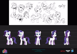 Size: 3840x2715 | Tagged: safe, artist:imalou, rarity, pony, unicorn, g5, my little pony: a new generation, spoiler:my little pony: a new generation, concept art, evil rarity, high res, sharp teeth, smiling, sproutity, teeth