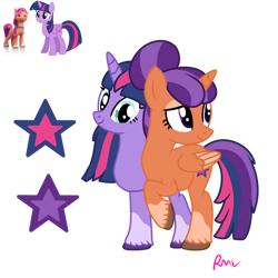 Size: 1024x1024 | Tagged: safe, artist:rmv-art, sunny starscout, twilight sparkle, oc, alicorn, earth pony, pony, g4, g5, alicorn oc, closed mouth, clothes, colored hooves, colored wings, colored wingtips, conjoined, conjoined twins, cyan eyes, folded wings, horn, looking at you, looking back, magical lesbian spawn, offspring, parent:sunny starscout, parent:twilight sparkle, parents:twiscout, purple eyes, raised hoof, simple background, smiling, socks, transparent background, twilight sparkle (alicorn), wings