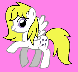 Size: 589x544 | Tagged: safe, artist:piggyman54, surprise, pegasus, pony, g1, g4, adoraprise, cute, female, g1 to g4, generation leap, mare, pink background, simple background, smiling, solo