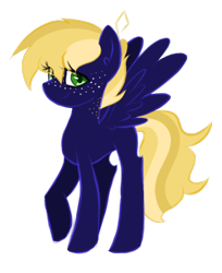 Size: 440x538 | Tagged: safe, artist:tragedy-kaz, oc, oc only, pegasus, pony, eyelashes, female, freckles, mare, offspring, parent:applejack, parent:soarin', parents:soarinjack, pegasus oc, raised hoof, simple background, solo, transparent background, wings