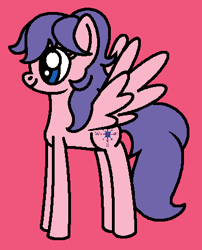 Size: 370x457 | Tagged: safe, artist:rainbowbro58, north star (g1), pegasus, pony, g1, g4, cute, female, g1 to g4, generation leap, mare, ms paint, northabetes, pink background, simple background, smiling, solo