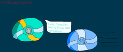 Size: 1280x544 | Tagged: safe, artist:ch1l1l1zardl3g3ndz, trixie, dog, husky, pony, unicorn, g4, 1000 hours in ms paint, ball, barely pony related, crossover, everest (paw patrol), female, mare, metroid, morph ball, motion lines, paw patrol, trixieball