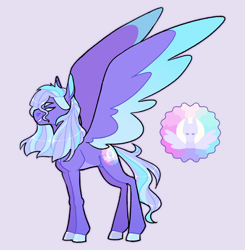 Size: 1700x1733 | Tagged: safe, artist:elf-hollow, oc, oc only, oc:stormcloud showers, pegasus, pony, colored wings, female, magical lesbian spawn, mare, offspring, parent:pinkie pie, parent:twilight sparkle, parents:twinkie, simple background, solo, two toned wings, wings