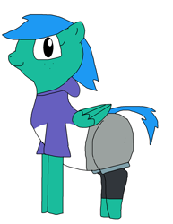 Size: 1324x1719 | Tagged: safe, artist:blazewing, oc, oc only, oc:maggie, pegasus, pony, chubby, clothes, costume, disney, female, freckles, halloween, halloween 2021, halloween costume, hoodie, leggings, luz noceda (the owl house), mare, nightmare night 2021, nightmare night costume, shorts, simple background, smiling, solo, the owl house, white background