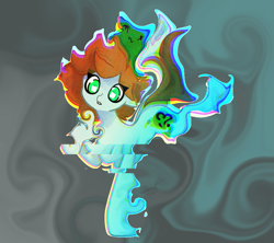 Size: 1935x1715 | Tagged: safe, artist:damayantiarts, oc, oc only, ghost, ghost pony, pony, abstract background, error, female, glitch, simple background, solo, white background