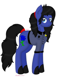 Size: 720x960 | Tagged: safe, artist:madlilon2051, oc, oc only, earth pony, pony, clothes, colored hooves, earth pony oc, simple background, solo, tail, tail wrap, transparent background