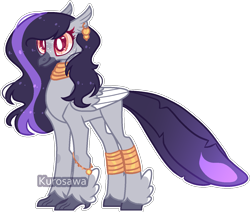 Size: 1395x1185 | Tagged: safe, artist:kurosawakuro, oc, oc only, oc:murit, hippogriff, base used, female, hippogriff oc, interspecies offspring, jewelry, magical gay spawn, offspring, parent:general seaspray, parent:king sombra, parent:seaspray, simple background, solo, transparent background