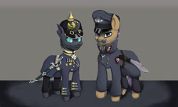 Size: 1280x768 | Tagged: safe, artist:monx94, oc, changeling, earth pony, pony, equestria at war mod, changeling oc, full body, imperial, pickelhaube