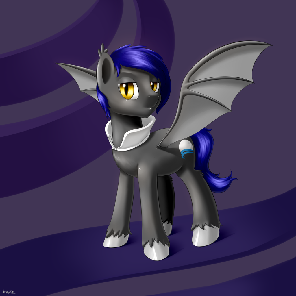 #2734762 - safe, artist:renatethepony, oc, oc only, bat pony, pony ...