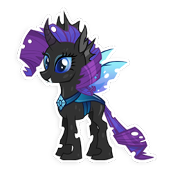Size: 256x256 | Tagged: safe, gameloft, rarity, changeling, g4, changelingified, female, rariling, simple background, solo, species swap, transparent background