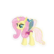 Size: 220x220 | Tagged: artist needed, safe, gameloft, fluttershy, changedling, changeling, g4, changedlingified, changelingified, female, flutterling, picture for breezies, simple background, solo, species swap, transparent background