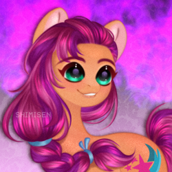 Size: 1800x1800 | Tagged: safe, artist:shimisen, sunny starscout, earth pony, pony, g5, my little pony: a new generation, female, smiling, solo