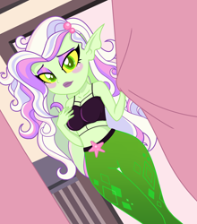 Size: 1912x2176 | Tagged: safe, artist:machakar52, artist:yaya54320bases, mermaid, equestria girls, g4, base used, clothes, equestria girls-ified, female, leggings, makeup, mermaid (teen-z), shirt, solo, teen-z