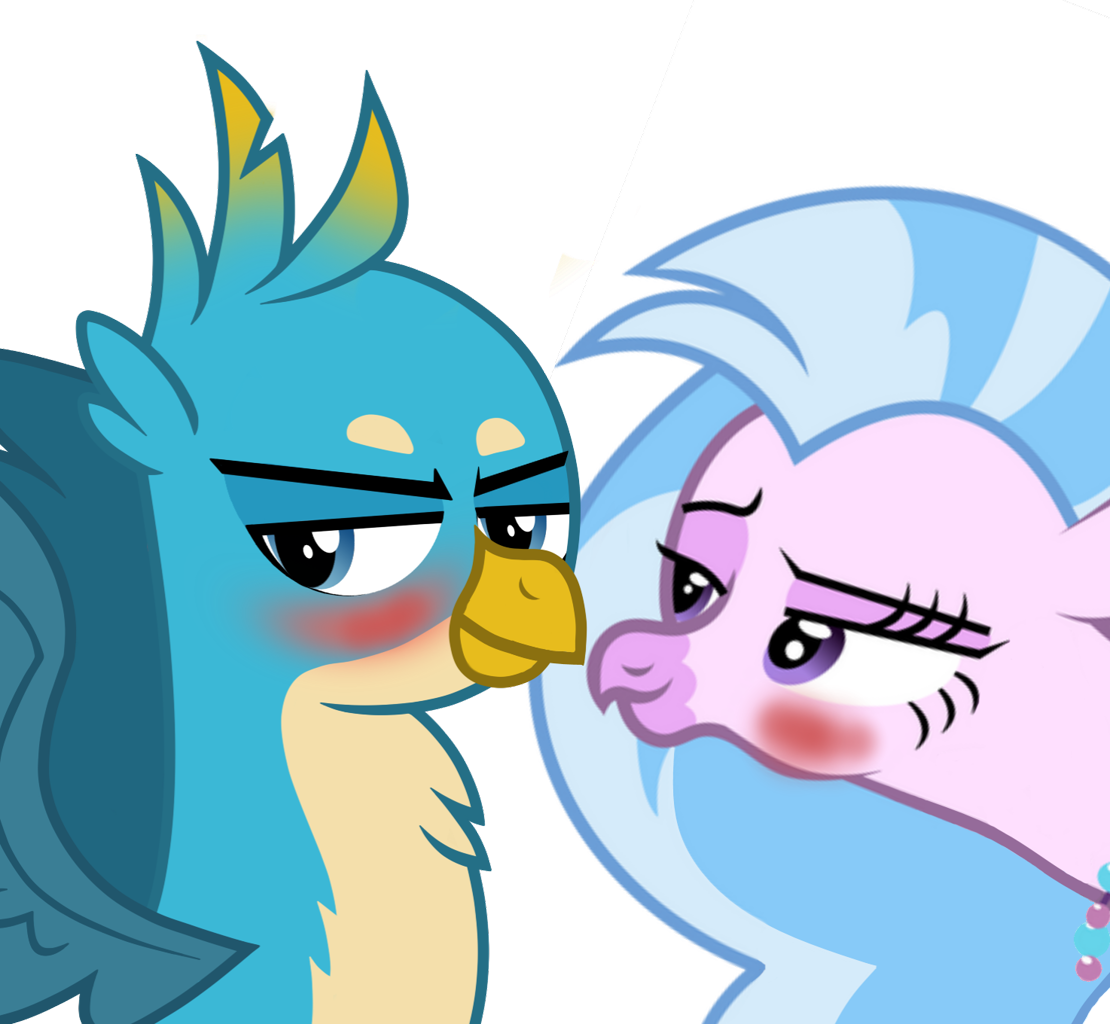 Gallstream Mlp #2735032 - suggestive, artist:rozyfly10, gallus, silverstream, griffon ...