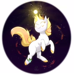 Size: 1578x1599 | Tagged: safe, artist:foxhatart, oc, oc only, oc:sahara, pony, unicorn, female, glowing, glowing eyes, magic, partial background, solo